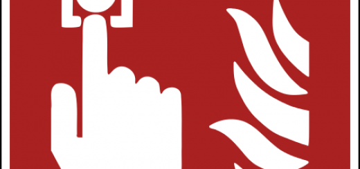 Schild: Druckknopf-Feuermelder