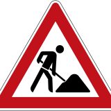 Baustellen-Warnschild
