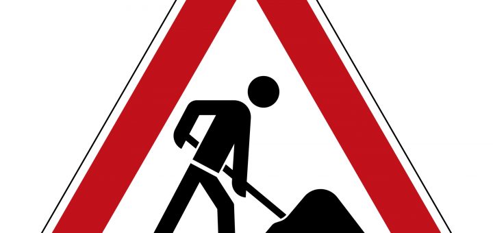 Baustellen-Warnschild
