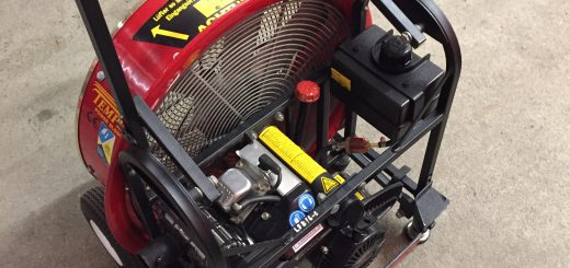 Drucklüfter in Fahrzeughalle