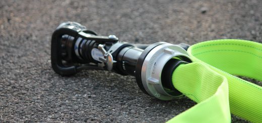 Strahlrohr mit angekuppeltem Schlauch