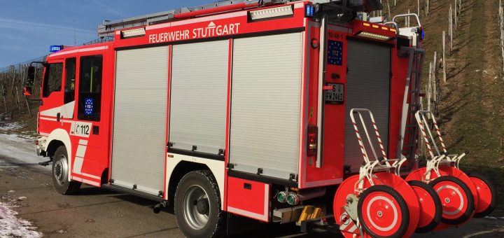 Feuerwehrfahrzeug im Einsatz