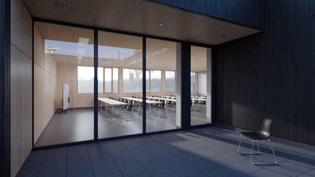 Neubau Gerätehaus Münster Schulungsraum ©Wypior Architekten
